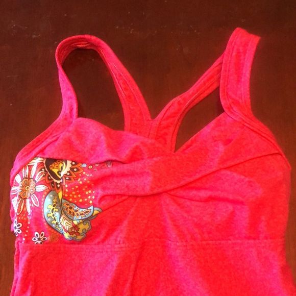 Athleta Salina Montego Swim dress  / XXsmall / hot pink/ razor back with tie - Picture 4 of 12
